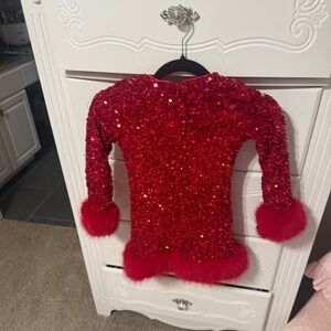 Lola + Boys red sequin dress